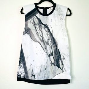 Helmut Lang Black & White Abstract Tank
